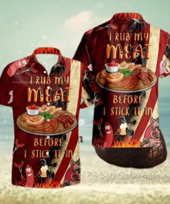 BBQ Men Smoke Dad Hawaiian Aloha Shirt