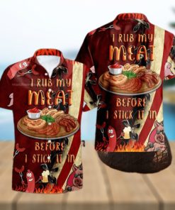 BBQ Men Smoke Dad Hawaiian Aloha Shirt