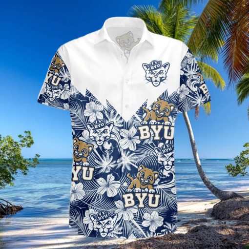 BYU Cougars 3D Hawaiian Shirt Tropical Seamless NCAA Men And Women Gift For Fans hawaiian shirt