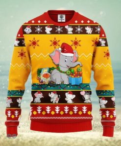 Baby Elephant Ugly Christmas Sweater Yellow Red 1 Amazing Gift Men And Women Christmas Gift