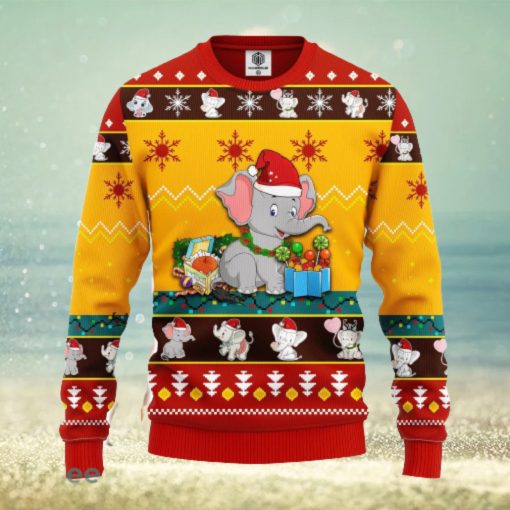 Baby Elephant Ugly Christmas Sweater Yellow Red 1 Amazing Gift Men And Women Christmas Gift