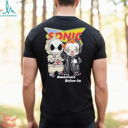 Baby Jack Skellington And Baby Pennywise Sonic America’s Drive In Shirt