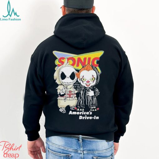 Baby Jack Skellington And Baby Pennywise Sonic America’s Drive In Shirt