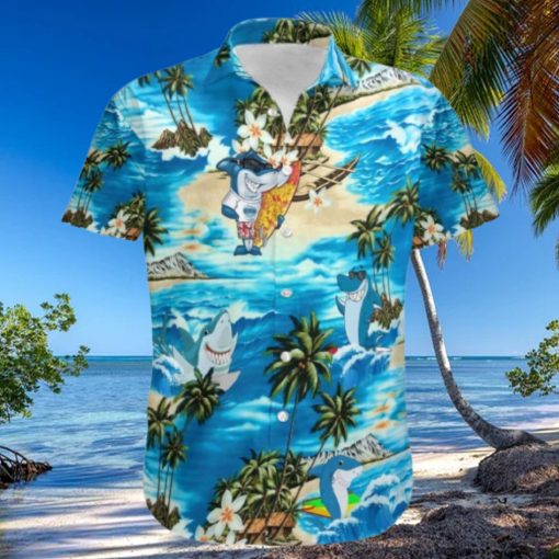 Baby Shark Surfing Summer Vibe Hawaiian Aloha Shirts