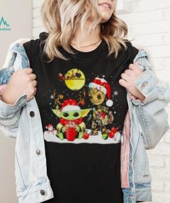 Baby Yoda And Groot Santa Christmas Shirt, Disney Star Wars Christmas Shirt