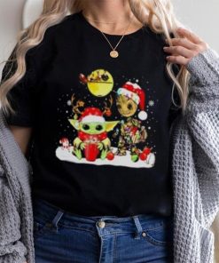 Baby Yoda And Groot Santa Christmas Shirt, Disney Star Wars Christmas Shirt