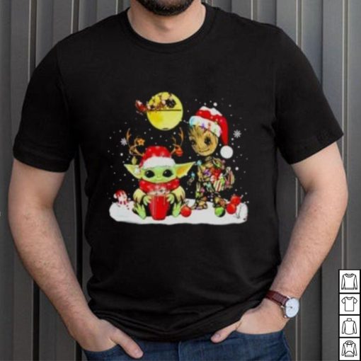 Baby Yoda And Groot Santa Christmas Shirt, Disney Star Wars Christmas Shirt