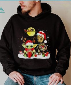 Baby Yoda And Groot Santa Christmas Shirt, Disney Star Wars Christmas Shirt