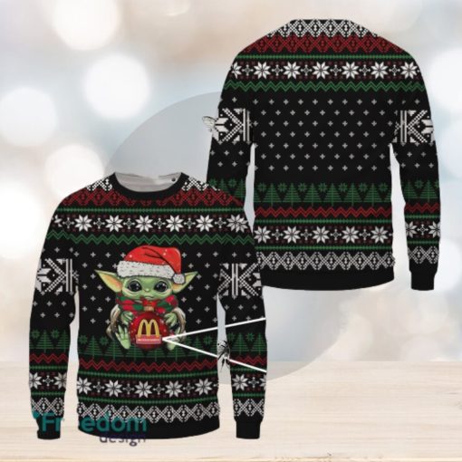 Baby Yoda Mcdonald’s Merry Ugly Christmas Sweater Gift For Men Women