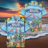 Tampa Bay Rays White Hibiscus Light Blue Texture Background 3D Hawaiian Shirt Gift For Fans