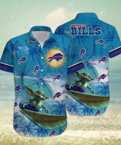 Black Cat Tropical Flowers Buffalo Bills Hawaiian Shirt - Limotees