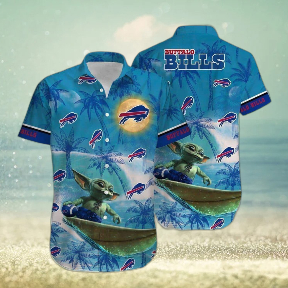 Black Cat Tropical Flowers Buffalo Bills Hawaiian Shirt - Limotees