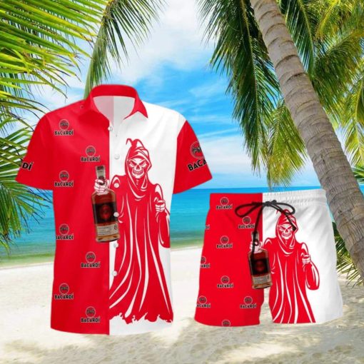 Bacardi Rum Death Halloween Men And Women Hawaiian Shirt And Shorts Halloween Gift 9oEFzBlaE