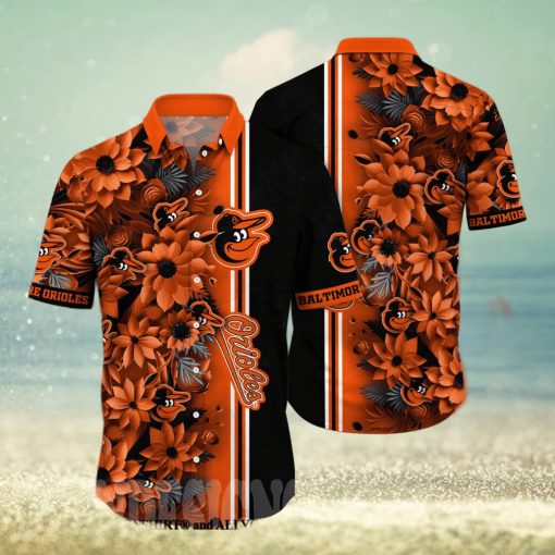 Baltimore Orioles MLB Floral Classic Full Printed Hawaiian Shirt