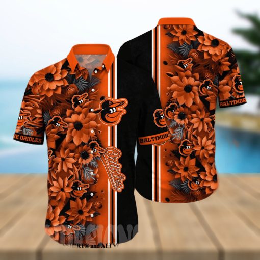 Baltimore Orioles MLB Floral Classic Full Printed Hawaiian Shirt