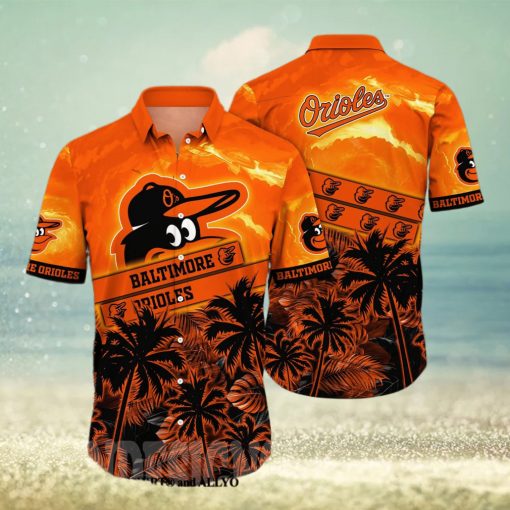 Baltimore Orioles MLB Floral Full Printed 3D Hawaiian Shirt