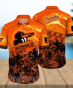 Baltimore Orioles MLB Floral Full Printed 3D Hawaiian Shirt