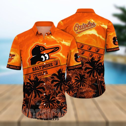 Baltimore Orioles MLB Floral Full Printed 3D Hawaiian Shirt