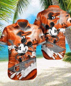 Baltimore Orioles Mickey Surfing Lover Hawaiian Shirt