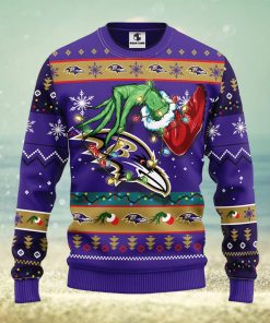 Baltimore Ravens Grinch Christmas Ugly Sweater