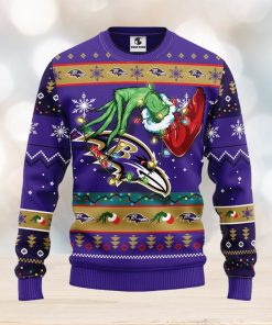 Baltimore Ravens Grinch Christmas Ugly Sweater