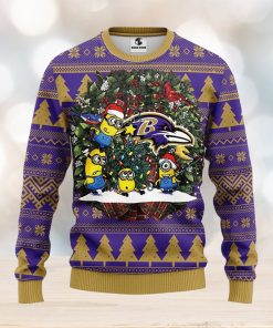 Baltimore Ravens Minion Christmas Ugly Sweater