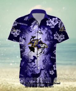 Baltimore Ravens Nfl 3D Hawaiian Shirt Men And Women For Fans