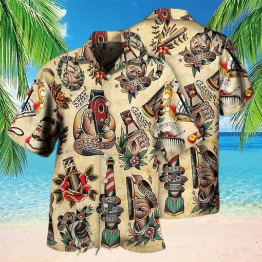 Barber Born Sharp Stay Sharp Hawaiian Shirt