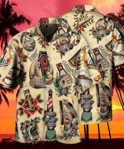 Barber Born Sharp Stay Sharp Hawaiian Shirt