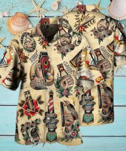 Barber Born Sharp Stay Sharp Hawaiian Shirt