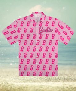 Barbie B Logo Pattern Pink Hawaiian Shirt