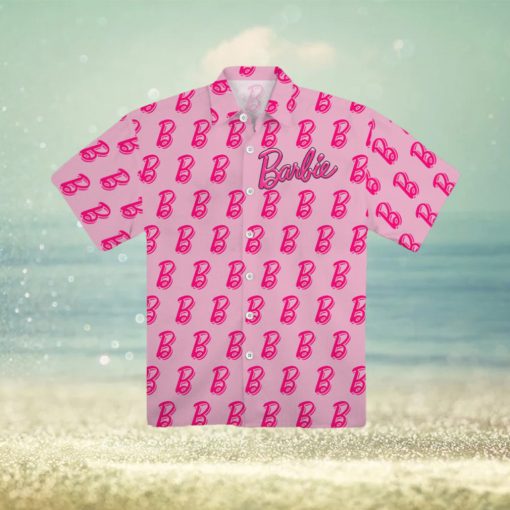 Barbie B Logo Pattern Pink Hawaiian Shirt