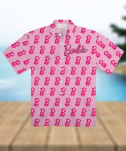 Barbie B Logo Pattern Pink Hawaiian Shirt