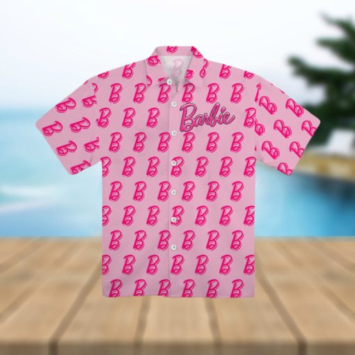 Barbie B Logo Pattern Pink Hawaiian Shirt