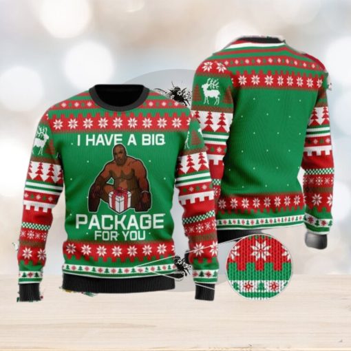 Barry Wood Christmas Sweater Big Black Guy I Have A Package For You Wool Ugly Sweatshirt