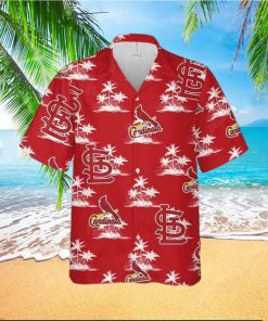 Baseball Hawaiian Shirt Coconut Island Pattern St Louis Hawaii Baseball shirt