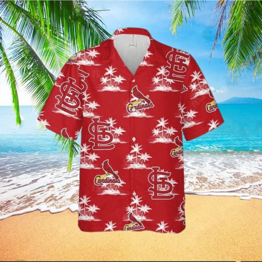 Baseball Hawaiian Shirt Coconut Island Pattern St Louis Hawaii Baseball shirt