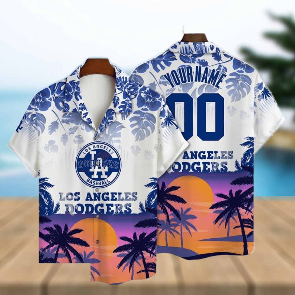 Baseball MLB Team 3D Print LA Dodgers Hawaiian Shirt - Limotees