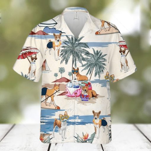 Basenji Summer Beach Hawaiian Shirt