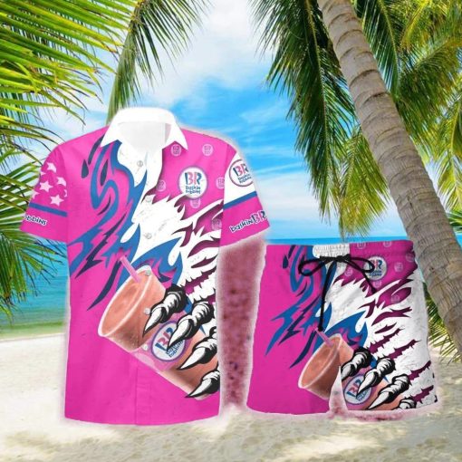 Baskin Robbins Monster Claw Gift Hawaiian Set Shirt And Short Summer Beach