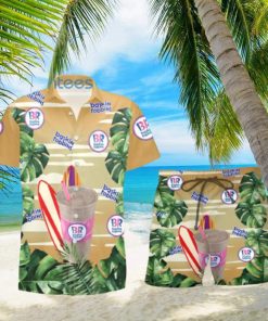 Baskin Robbins Surfboard Lover Tropical Leaf Hawaiian Shirt And Shorts Men And Women Summer Gift