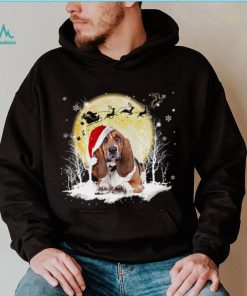 Basset Hound And Christmas Hat Santas reindeer car Christmas Day Gift Merry Christmas Shirt