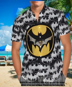 Batman Logo Hawaiian Graphic Print Short Sleeve Hawaiian Shirt