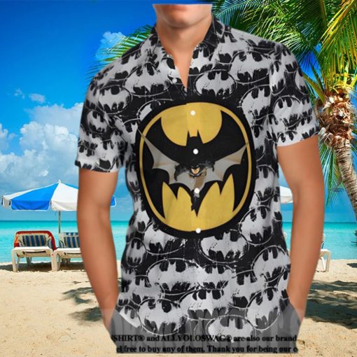 Batman Logo Hawaiian Graphic Print Short Sleeve Hawaiian Shirt