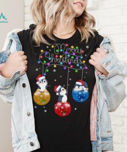 Bauble And Penguin Penguin Lover Christmas Fairy Light Merry Christmas Shirt