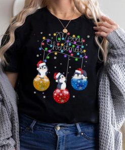 Bauble And Penguin Penguin Lover Christmas Fairy Light Merry Christmas Shirt