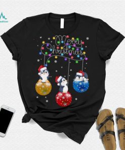 Bauble And Penguin Penguin Lover Christmas Fairy Light Merry Christmas Shirt