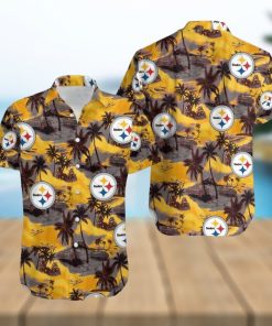 Beach Shirt NFL Pittsburgh Steelers Coconut Tree Hawaii 3D Shirt