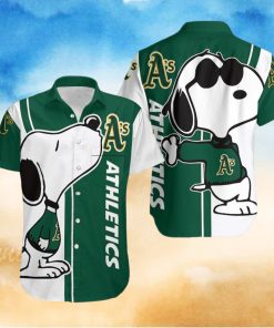 Beach Shirt Oakland Athletics Snoopy Lover 3D Printed Hawaiian Shirt