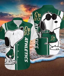 Beach Shirt Oakland Athletics Snoopy Lover 3D Printed Hawaiian Shirt